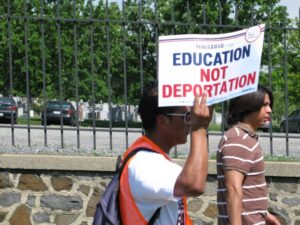 Nearly a thousand people march through Arlington to support immigration reform (file photo)