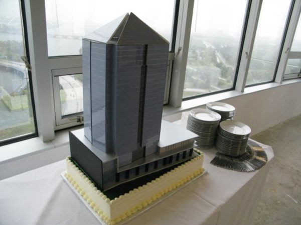 1812 N. Moore Street model at groundbreaking ceremony