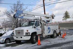 Dominion bucket truck near North Glebe Road (file photo)