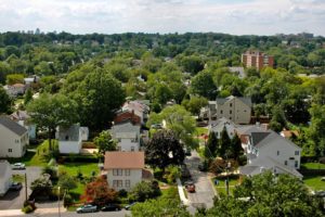 Bird's eye view of an Arlington neighborhood by Christopher Doorley Bird's eye view of an Arlington neighborhood by Christopher Doorley