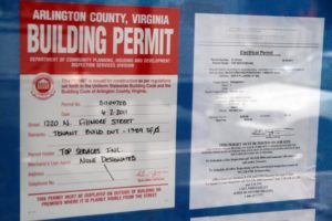 File photo of permits for a Pinkberry store in Clarendon