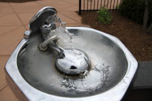 A water fountain at the start of the W&OD trail near Shirlington