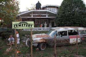 Halloween decorations on N. Jackson Street