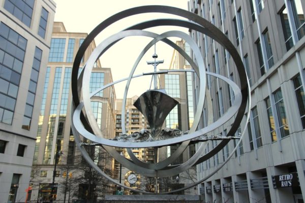 The Navy League sculpture in Courthouse