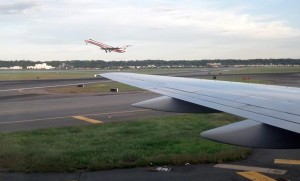 Plane taking off at Reagan National Airport