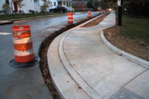 New sidewalk along 8th Street S. (file photo)