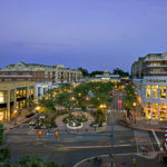 Market Common at twilight