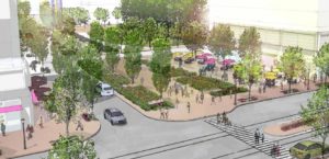 Rendering of PenPlace's 12th Street Plaza