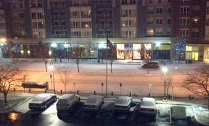 Slippery morning commute in Pentagon City