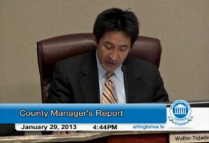 County Board Chair Walter Tejada at the Board's Jan. 29 meeting