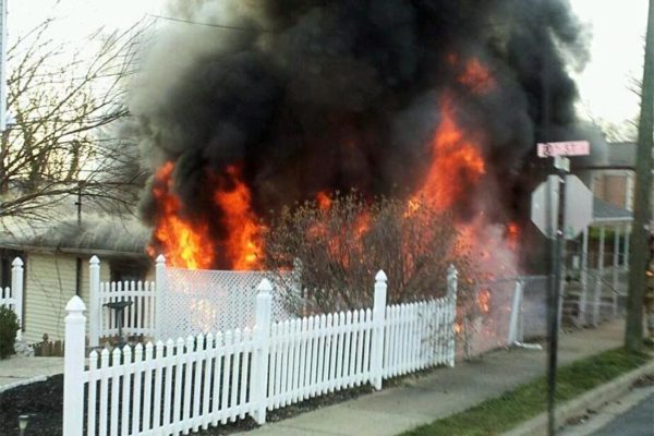 House fire in Nauck on April 4, 2013 (Photo courtesy @CAPT258)