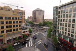 Buildings in Clarendon and the Clarendon Metro station