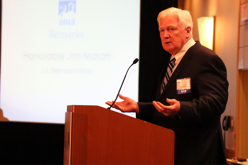 Rep. Jim Moran speaks to Arlington Democrats