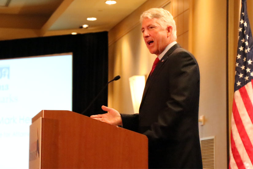 Attorney General candidate Mark Herring speaks to Arlington Democrats