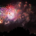 Fourth of July fireworks, as seen from the Air Force Memorial (Flickr pool photo by John Sonderman)