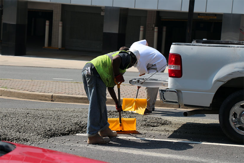 Cement spill in Rosslyn