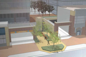 Rendering of Crystal Drive pedestrian bridge removal