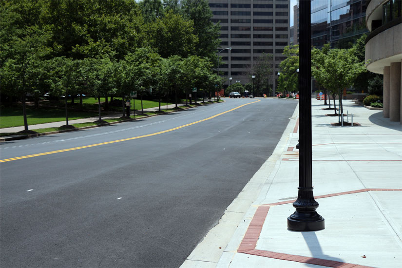 Crystal Drive opening to two-way traffic