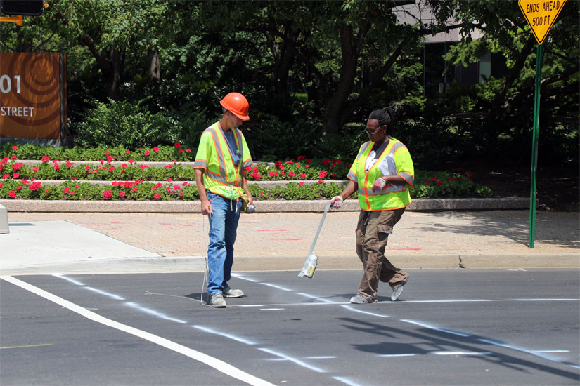 Crystal Drive opening to two-way traffic