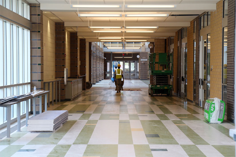 The main hallway on Wakefield's first floor