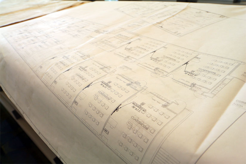 Schematics of Wakefield's classrooms