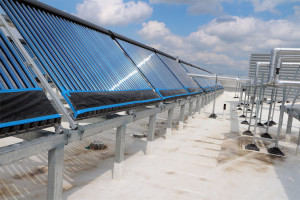 Tubes on Wakefield's roof will be used to heat the school's water