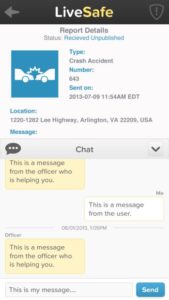 LiveSafe alert notification