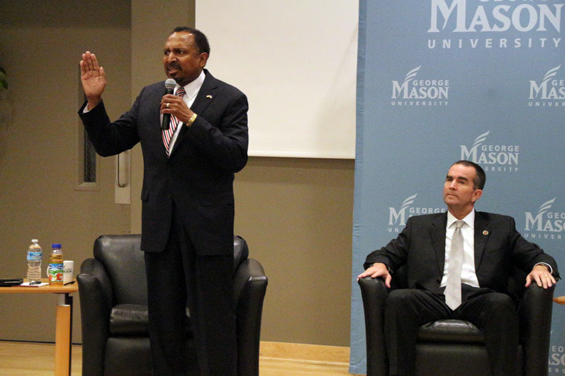 E.W. Jackson and Ralph Northam at the GMU Lt. Gov. debate