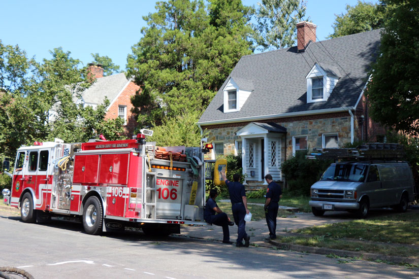 Roof collapses at East Falls Church home