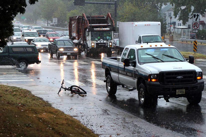 Bicyclist struck on Rt. 50