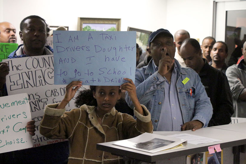 Arlington taxi drivers occupy County Board office