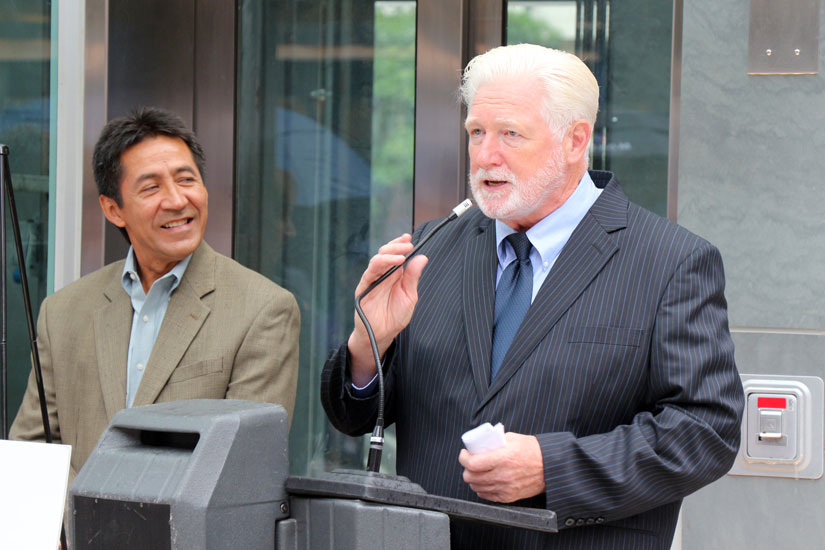 Rep. Jim Moran at the Rosslyn Metro unveiling