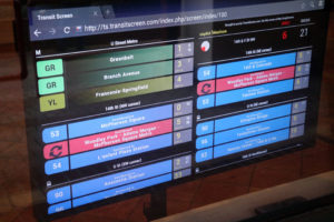 TransitScreen display of U Street Metro