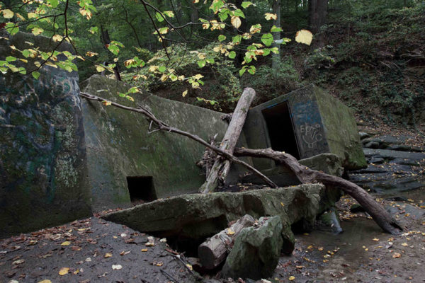 Abandoned dam along Donaldson Run (Flickr pool photo by eschweik)