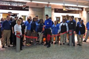 Ribbon cutting ceremony for the reopening of the Potomac Yard Harris Teeter store (photo courtesy Catherine Becker/Harris Teeter)