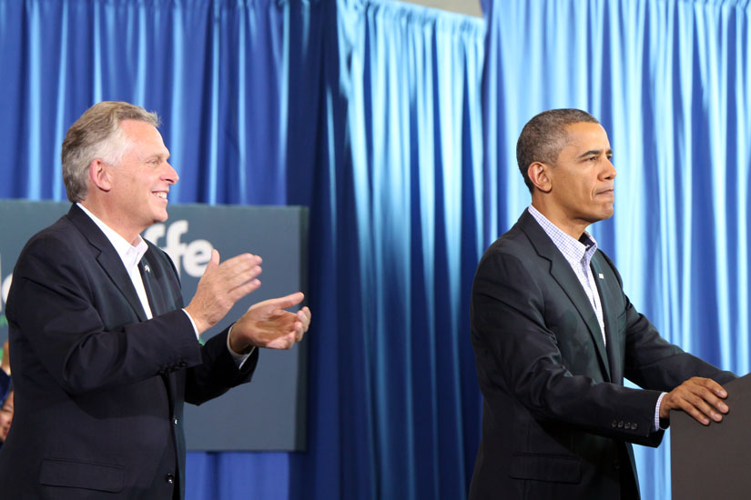 President Obama and Terry McAuliffe