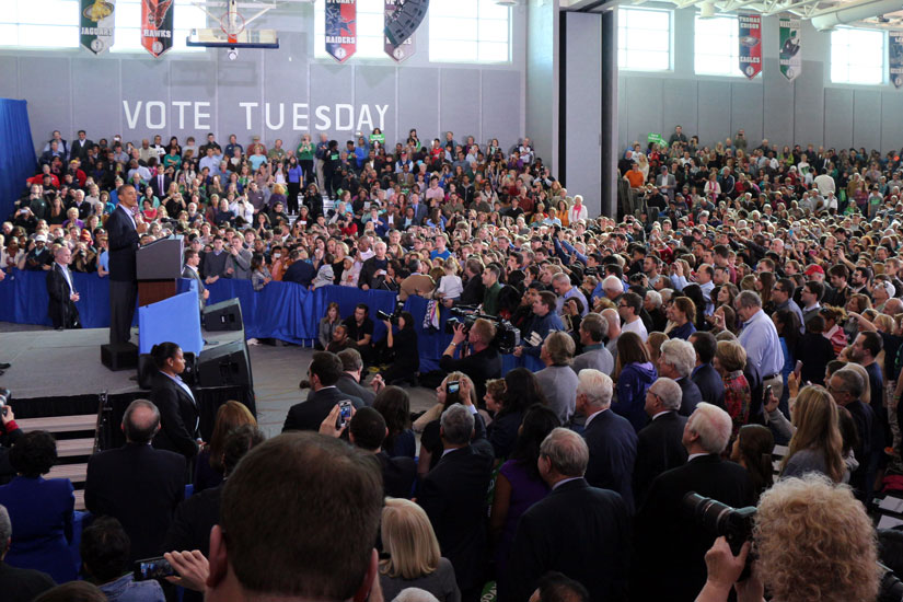 President Obama speaks at Washington-Lee High School