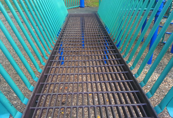 Playground equipment at Woodlawn Park