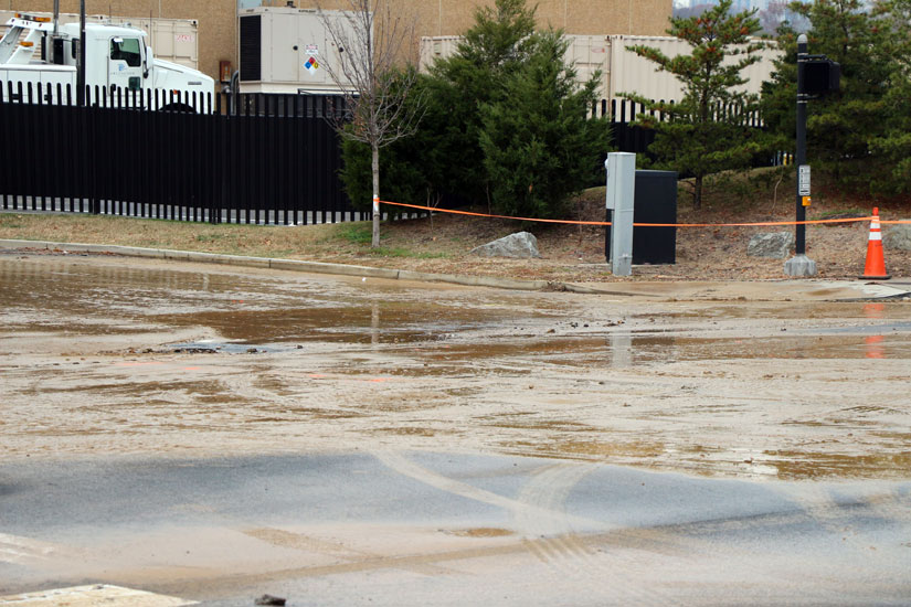 16-inch water main breaks in Shirlington