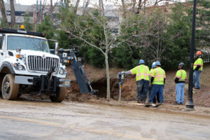 16-inch water main breaks in Shirlington