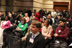 Arlington Young Democrats fill the room during their County Board debate