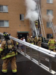 Apartment fire on S. Greenbrier Street (photo courtesy @itsjustmejona)