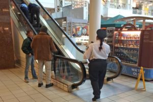 A man fell down an escalator at Pentagon City mall on 1/21/14