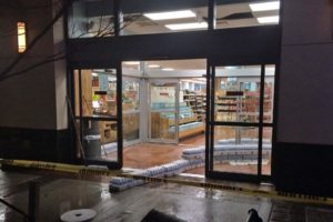 Broken water pipe at Trader Joe's in Clarendon