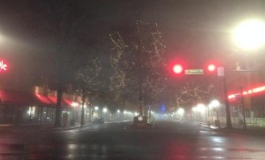 Dense fog in Shirlington in January 2014 (photo courtesy @SBDSLLC)