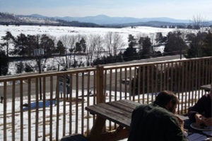 The porch of Devils Backbone's Outpost