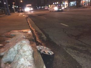 Large pothole on S. Joyce Street in Pentagon City