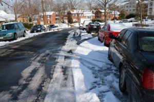 Cars parked along 7th Street S. in Forest Glen