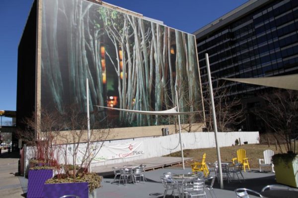 Giant photo mural in Rosslyn