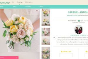 Screenshot of Bloompop Weddings